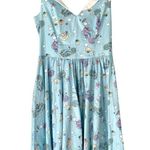 Hell Bunny  Pinup Retro Sea Horse Blue Bow Dress size medium Photo 1