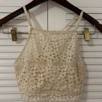Lace Crop Top 👑 Tan Size M Photo 0