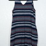 Old Navy  Blue Stripe Linen Blend Mini Shift Dress Size Small Photo 4