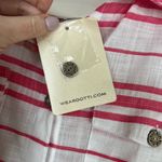 NWT Dotti 100% Cotton Pink & White Striped Longline Button Down Blouse Top Sz Lg Photo 7