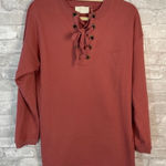 Storia  Lace Up Sweatshirt Mini Dress Photo 0