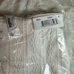 ANDIE Size M Coconut White Embroidered The 90s High Waisted Bikini Bottom Resort Photo 3