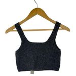 Everlane New Top Womens S The Cozy Stretch Tank Wool Yak Ribbed Cropped Gray Photo 2