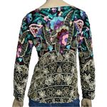 Saks 5th Avenue Saks Fifth Avenue Vintage Sz S Black Silk Floral Motif Sequin Beaded Top Blouse Photo 4