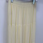 Z Supply  Nicola Crinkled Gauze Tiered Maxi Skirt Pale Yellow Photo 5