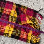 100% Cashmere Made in Scotland Fringe Plaid Scarf Photo 3