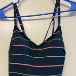 Kona Sol Women's  Swim Surf Navy Blue Stripe Swimsuit Size Small EUC #7458 Photo 2