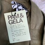 Pam & Gela NWT  Army Green Paper Bag Shorts Sz Medium Photo 4