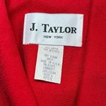 Vintage J. Taylor Red Dress Double Breasted Blazer Style Fitted Bodice Collar Size 6 Photo 4
