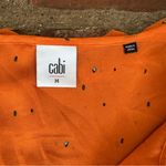 CAbi  Orange Sprinkle Size M Top Double Layer Chiffon Sleeveless V-Neck blouse Photo 1