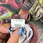 Long Sleeve Crop Top Geometric Pattern Y2K Style Fitted Tee Size S Boho Hippee Red Photo 3