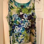 Like new Maggie Barnes reversible dress tank. 1X Blue Photo 0
