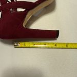 Dune London 267 Cannas d'Orsay Pumps Lace Up Stiletto Heels Burgundy Suede Sz 37 Photo 8