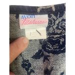 Avon Fashions Vintage 80’s/90’s Blue with Silver Floral Design Cropped Bolero St Photo 8