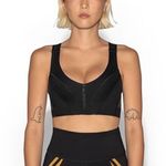 Ivy Park adidas Medium Support Black Zip Front Bra Bralette Racerback Size XS Photo 1