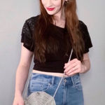 Cute Crocheted Small Silver Circle Crossbody Purse!✨ Photo 0