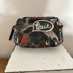 Sakroots  Travel Cosmetic Bag Make-up zipper Black River Peace Coated Canvas Photo 1