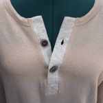 Freeloader NWT Cozy Pullover Loose Fit Raglan Henley 3/4 Sleeve Sweater Top Photo 4