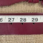 Macy's Burgundy Red Leather Stretch Belt S-M 27,28,29 -34 Inches Photo 8