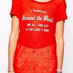 Wildfox Red Around The World Travel Easy Tee In India Small Photo 0