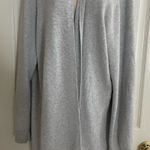 Cyrus  Women's Light Gray Open Front Cardigan 2X Normcore Photo 0