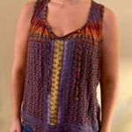 MÁNDALA Boho Chic Multicolor Tank Top Purple Size L Photo 0