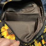 Sunflower Print Backpack Black Photo 2