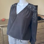 Dora Landa Sill Long Sleeve Blouse Black Size M Photo 2