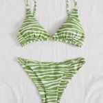 SheIn Green Zebra  Bikini Bottoms  Photo 0