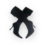 Bebe 𖤐 Over the Knee Stiletto Heeled Pointy Toe Boots 𖤐 Black Vegan Suede 𖤐 Photo 5