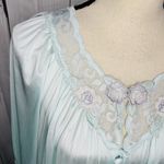 Vanity Fair  Women's Sz S Button Front Nightgown Sleepwear Gown Light Blue NWT Photo 4