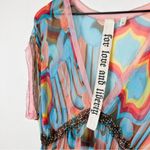 Johnny Was 100% Silk For Love and Liberty Sheer Gauze Handkerchief Kaftan Dress Photo 5