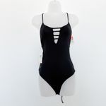 Maaji  Womens Swimsuit Sz M Black White‎ Reversible One Piece Cow Print Western Photo 7