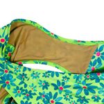 VINTAGE 90s SUNSETS Neon Floral Bikini Set Green Size L Photo 11