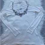 Boston Proper  Tunic Top Womens Medium Pink Embellished Romantic Feminine Blouse Photo 0