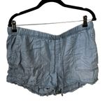 Bella Dahl  Frayed Hem Pocket Light Blue Short Sz L Photo 1