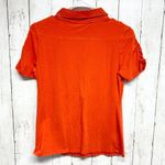 Michael Kors MK Short Women XS Ruched Half Zip Polo Burnt Orange Rare Short Photo 4
