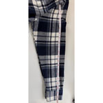 Old Navy  Navy Plaid Boyfriend Flannel Shirt Womens Size S Long Sleeve Cotton Photo 7