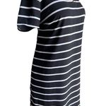 Apt. 9  Black & White Striped Short Sleeve V Neck Pockets Shift Dress Size Large Photo 3