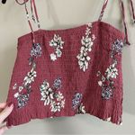 PacSun ✨ Lottie Moss Tie Strap Smocked Crop Tank Pink Floral Small Photo 1