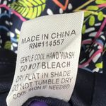 THML Dress S Blue Green Floral Geo Sleeveless Ruffle Neck Peplum Hem Boho Chic Photo 12