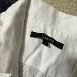 Quince  Large white button down short sleeve top Photo 7