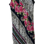 Francesca's Francesca Rose Y2K Maxi Dress Women Size M Sleeveless Snakeskin Rose Print Lined Photo 0