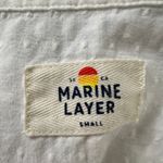 Marine layer  White Cotton‎ Dobby Button Down Blouse Womens Small Textured  Shirt Photo 4