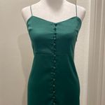 Urban Outfitters Green Padova Satin Slip Sleeveless Button-Up Mini Dress - XS Photo 1