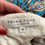 Trina Turk Paisley Floral Smocked Silk Dress Photo 2
