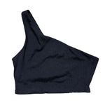 Madewell NWOT  Women's Black Ribbed One-Shoulder Longline Bikini Top Size S Photo 1