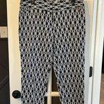 Cato  Navy & White Graphic Print Capri Pants Size 12 Photo 0