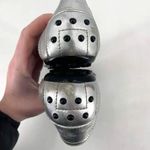 Tod's Womens Leather Round Toe Slip-On Ballet Flats Shoes Silver Black Size 38.5 Photo 7