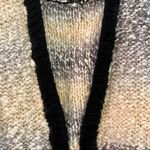 Unique Vintage  Handmade Knit Open Sweater Vest — Black Tan Beige — S/M Like New Photo 2